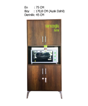 Hamarat Large Çok Amaçlı Fırın Dolabı, Erzak, Mutfak, Balkon, Banyo-4 Bölmeli